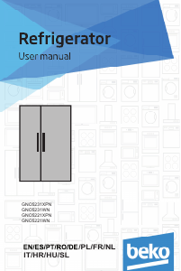 Manual BEKO GNO5231WN Frigorífico combinado