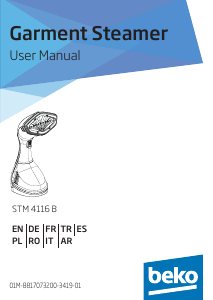 Manuale BEKO STM 4116 B Vaporizzatore indumenti