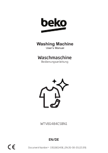 Bedienungsanleitung BEKO WTV81484CSBN1 Waschmaschine