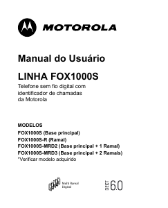 Manual Motorola Fox 1000 Telefone sem fio