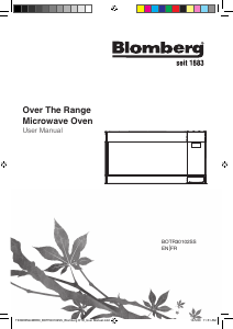 Manual Blomberg BOTR30102SS Microwave