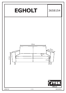 Hướng dẫn sử dụng JYSK Egholt Ghế sofa