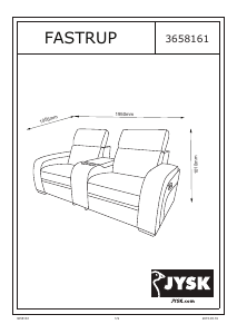 Hướng dẫn sử dụng JYSK Fastrup Ghế sofa