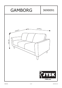 Manual JYSK Gamborg (3 seat) Canapea