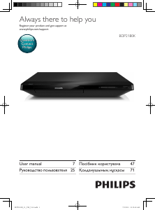 Manual Philips BDP2180K Blu-ray Player