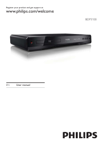 Manual Philips BDP3100X Blu-ray Player