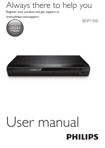 Manual Philips BDP1300 Blu-ray Player
