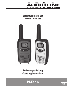 Handleiding Audioline PMR 16 Walkie-talkie