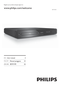 Manual Philips BDP3008 Blu-ray Player