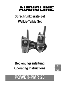 Handleiding Audioline Power PMR 20 Walkie-talkie