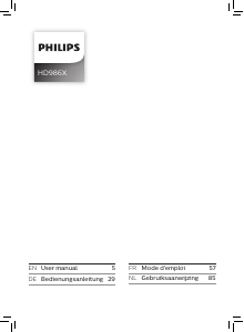 Handleiding Philips HD9861 Friteuse