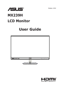 Manual Asus MX239H LCD Monitor