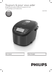 Manual Philips HD3158 Rice Cooker