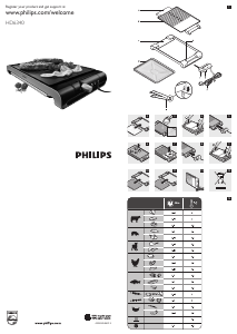 Manual Philips HD6340 Table Grill