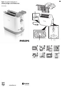 Manual Philips HD2505 Toaster