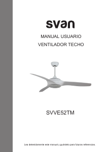 Manual de uso Svan SVVE52TM Ventilador de techo