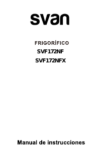 Manual de uso Svan SVF172NFX Frigorífico combinado