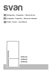 Manual de uso Svan SVRR183 Frigorífico combinado