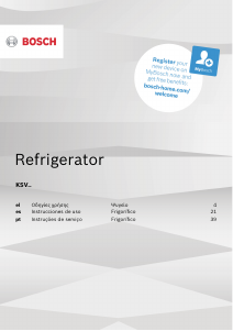 Manual de uso Bosch KSV36VWDP Refrigerador