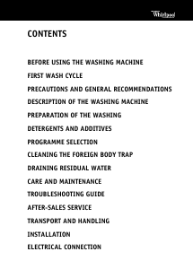 Manual Whirlpool AWT 3088 Washing Machine