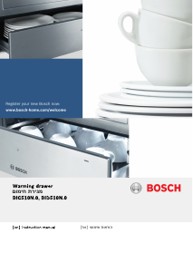 Manual Bosch BIC510NB0 Warming Drawer