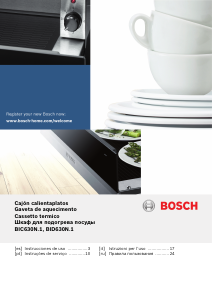 Manual Bosch BIC630NW1 Gaveta de aquecimento