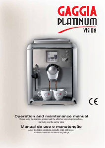 Manual Gaggia RI8177 Platinum Vision Coffee Machine