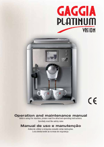 Handleiding Gaggia RI8177 Platinum Vision Koffiezetapparaat