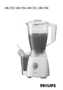 Kullanım kılavuzu Philips HR1720 Blender