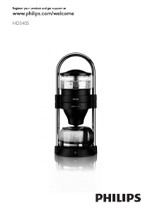 Mode d’emploi Philips HD5405 Cafetière