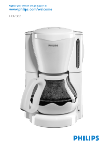 Bruksanvisning Philips HD7502 Kaffebryggare