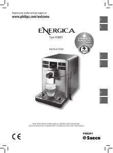 Manuale Saeco HD8851 Energica Macchina da caffè