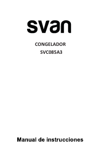 Manual Svan SVC085A3 Freezer