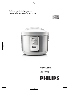 Manual Philips HD3026 Rice Cooker