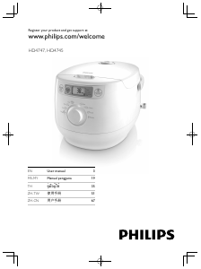 Manual Philips HD4745 Rice Cooker