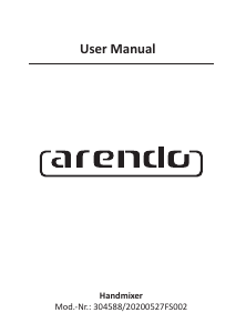 Manual Arendo 304588 Hand Mixer