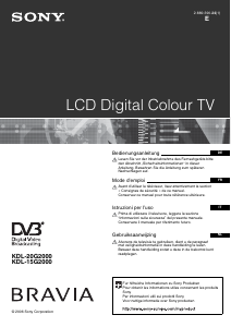 Manuale Sony Bravia KDL-15G2000 LCD televisore