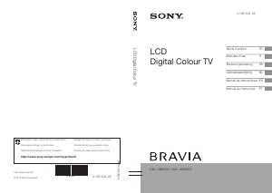 Mode d’emploi Sony Bravia KDL-19BX200 Téléviseur LCD