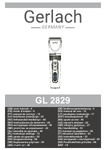 Руководство Gerlach GL 2829 Машинка для стрижки волос