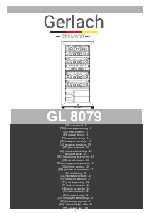 Руководство Gerlach GL 8079 Винный шкаф