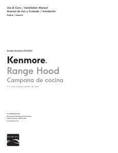 Manual Kenmore 233.51269 Cooker Hood