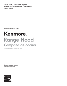 Manual Kenmore 233.51263 Cooker Hood