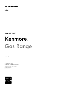 Manual Kenmore 74522 Range