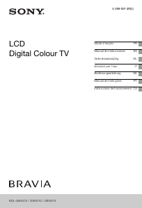 Manual de uso Sony Bravia KDL-22EX310 Televisor de LCD