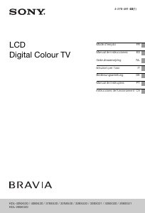 Mode d’emploi Sony Bravia KDL-26BX320 Téléviseur LCD