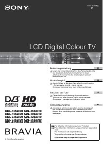Bedienungsanleitung Sony Bravia KDL-26S2000 LCD fernseher
