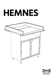 Priručnik IKEA HEMNES Komoda za presvlačenje