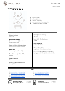 Manuale Holzkern Agatha Orologio da polso