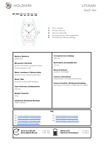 Manual de uso Holzkern Chima Reloj de pulsera