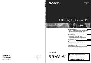 Bedienungsanleitung Sony Bravia KDL-26T3000 LCD fernseher